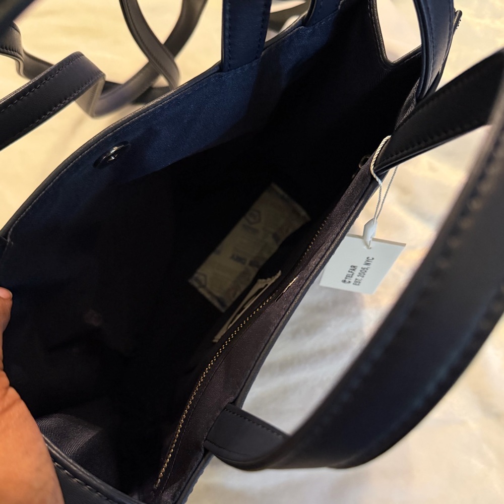 Telfar Schmedium Navy Blue Shopping Bag - Picture 7 of 14